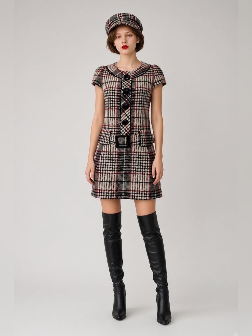 Burberry Plaid Mini Dress Size 36 Like New